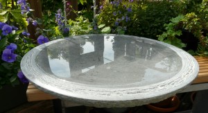 waterbeeld 14c - anröchter kalksteen - diam. 40cm x 6cm dik